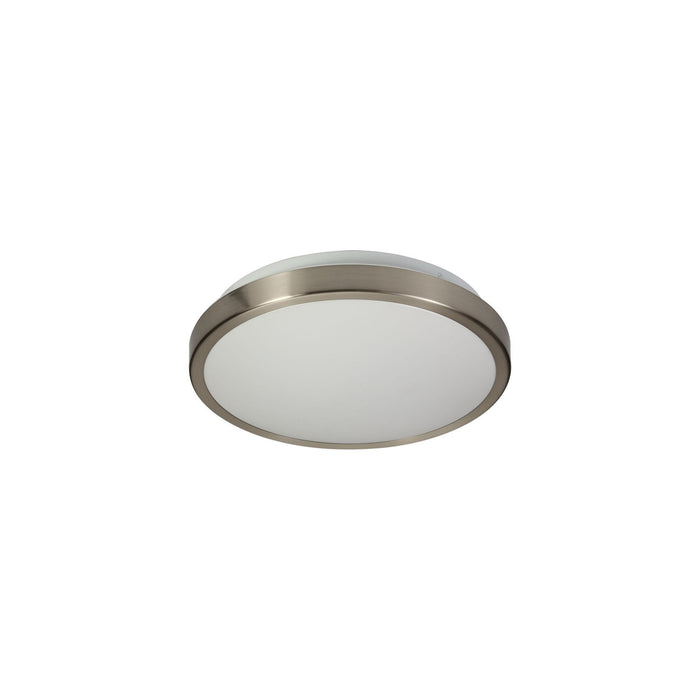 Nelson Lighting NL77569 Mama Bathroom Ceiling Light LED Satin Nickel/White