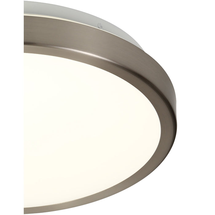 Nelson Lighting NL77569 Mama Bathroom Ceiling Light LED Satin Nickel/White