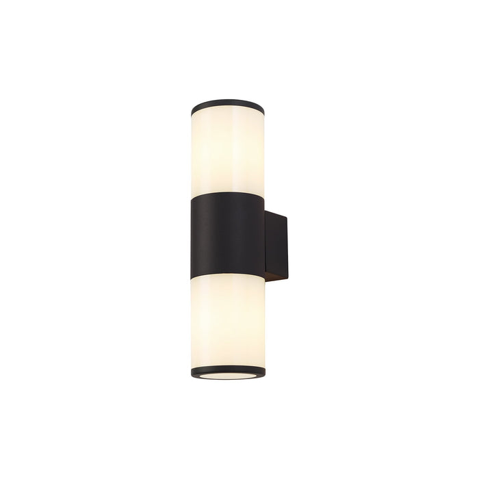 Nelson Lighting NL7776/OP9 Marc Outdoor Wall Lamp 2 Light Anthracite/Opal