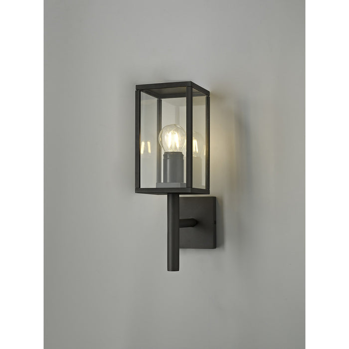 Nelson Lighting NL71169 Mateo Outdoor Upward Wall Lamp 1 Light Graphite Black