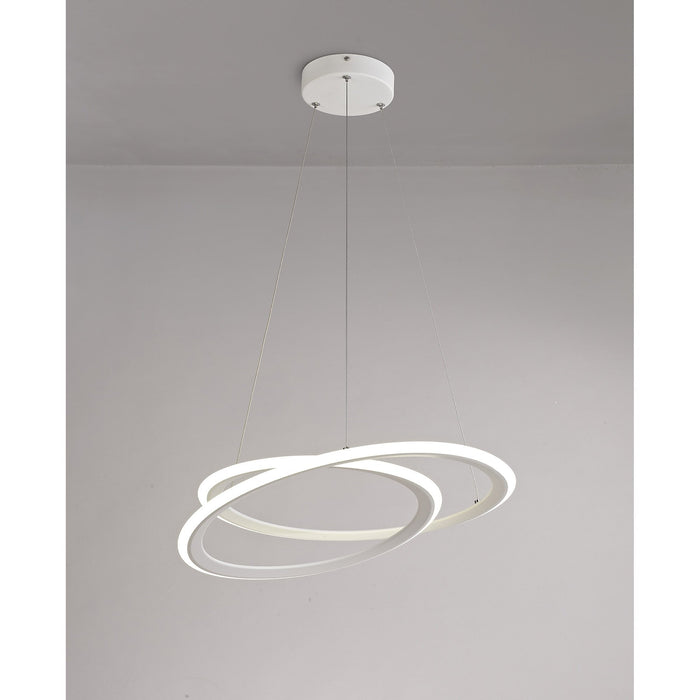 Nelson Lighting NL77699 Melisa Pendant LED Dimmable Matt White