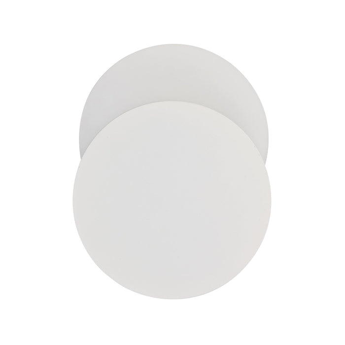 Nelson Lighting NLK03889 Modena Magnetic Base Wall Lamp LED 20/19cm Round Bottom Offset Sand White/Acrylic Frosted Diffuser