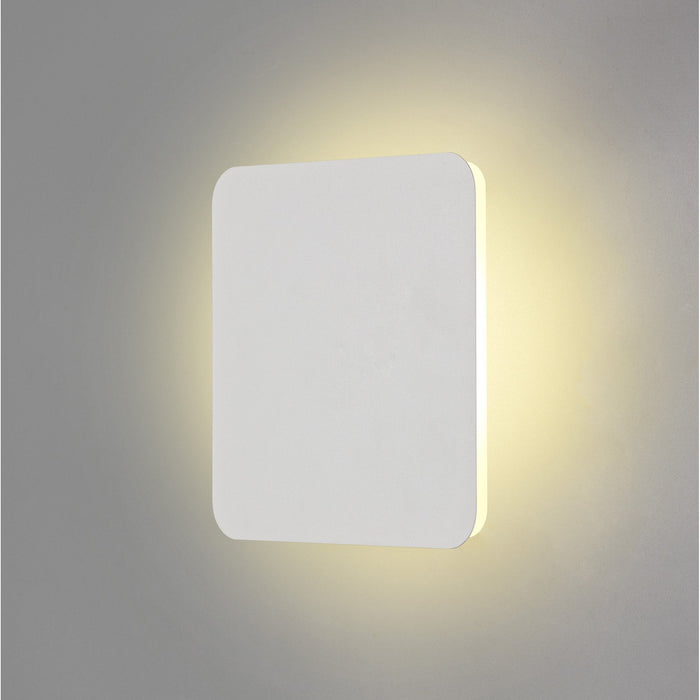 Nelson Lighting NLK04039 Modena Magnetic Base Wall Lamp LED 20/19cm Square Centre Sand White/Acrylic Frosted Diffuser