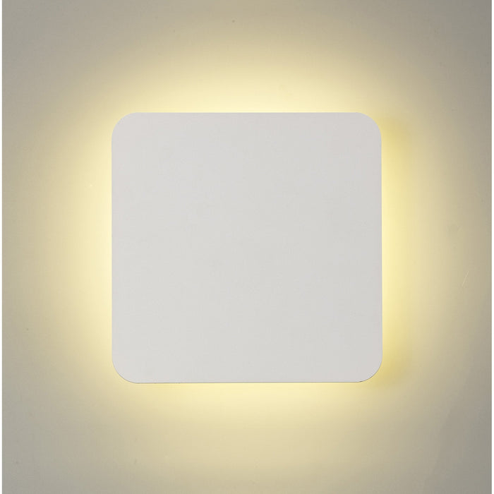 Nelson Lighting NLK04039 Modena Magnetic Base Wall Lamp LED 20/19cm Square Centre Sand White/Acrylic Frosted Diffuser