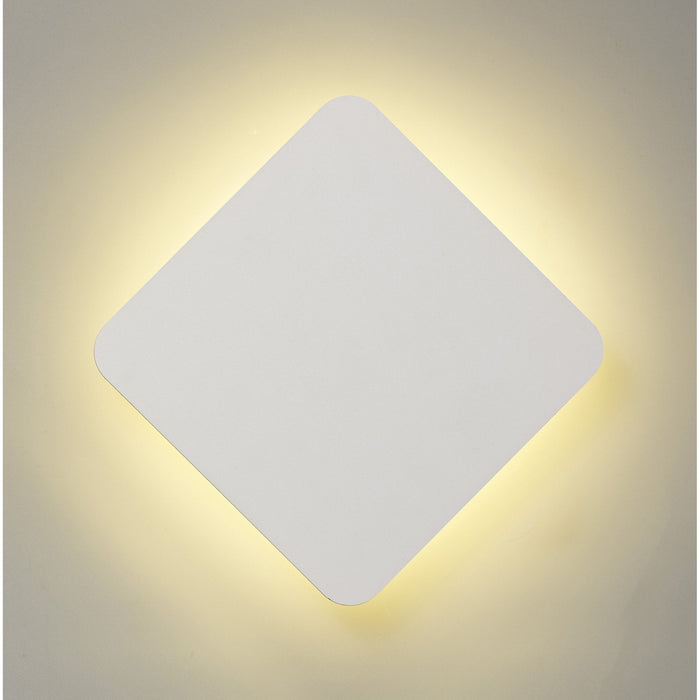 Nelson Lighting NLK04049 Modena Magnetic Base Wall Lamp LED 20/19cm Diamond Centre Sand White/Acrylic Frosted Diffuser