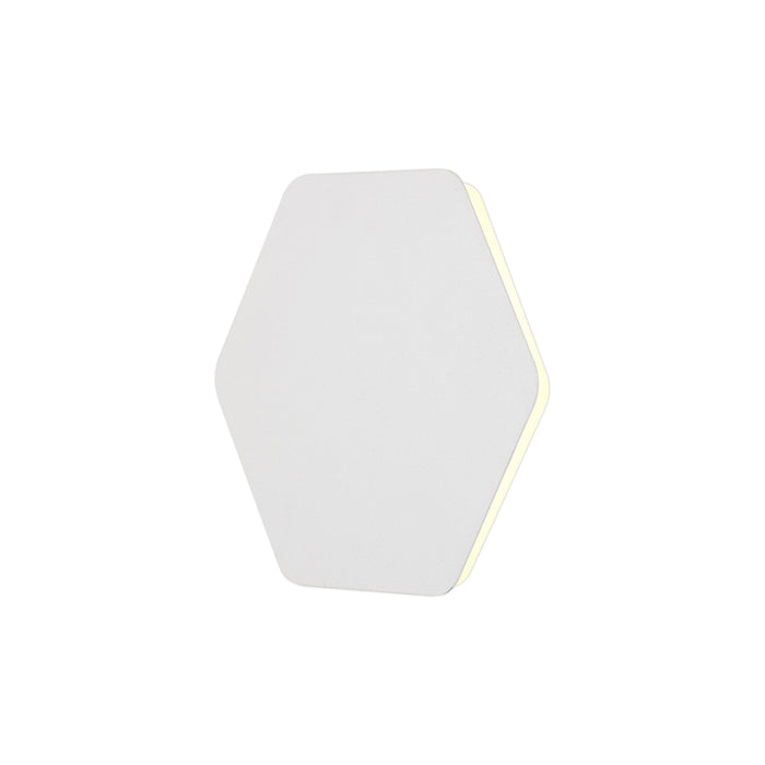 Nelson Lighting NLK04059 Modena Magnetic Base Wall Lamp LED 20/19cm Horizontal Hexagonal Centre Sand White/Acrylic Frosted Diffuser