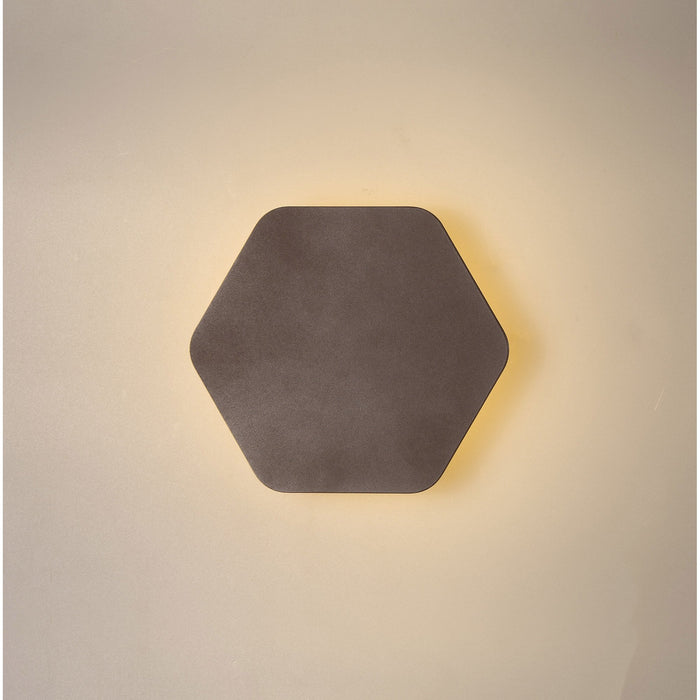 Nelson Lighting NLK04199 Modena Magnetic Base Wall Lamp LED 15cm Horizontal Hexagonal Coffee