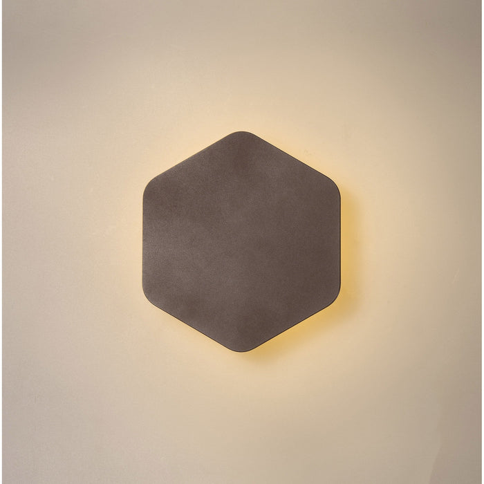 Nelson Lighting NLK04209 Modena Magnetic Base Wall Lamp LED 15cm Vertical Hexagonal Coffee