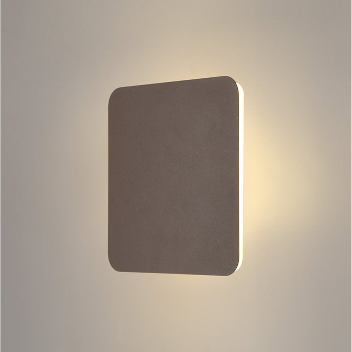 Nelson Lighting NLK04409 Modena Magnetic Base Wall Lamp LED 20/19cm Square Centre Coffee/Acrylic Frosted Diffuser