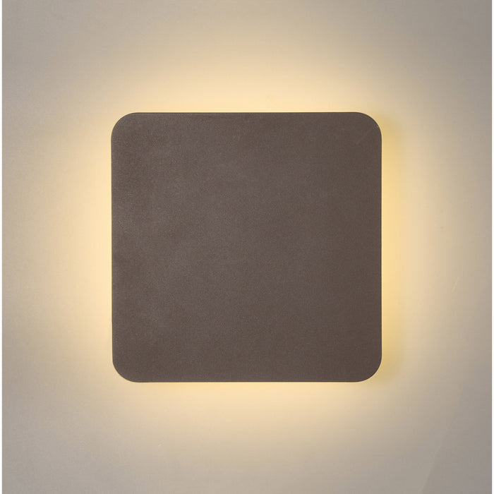 Nelson Lighting NLK04409 Modena Magnetic Base Wall Lamp LED 20/19cm Square Centre Coffee/Acrylic Frosted Diffuser