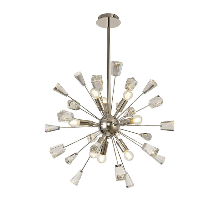 Nelson Lighting NL73929 Nellie Sputnik Pendant 9 Light Polished Nickel/Crystal