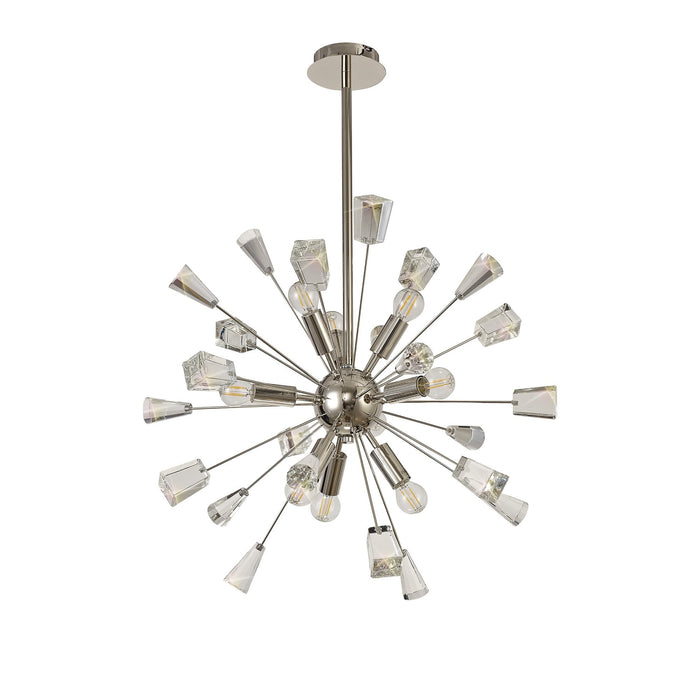 Nelson Lighting NL73929 Nellie Sputnik Pendant 9 Light Polished Nickel/Crystal