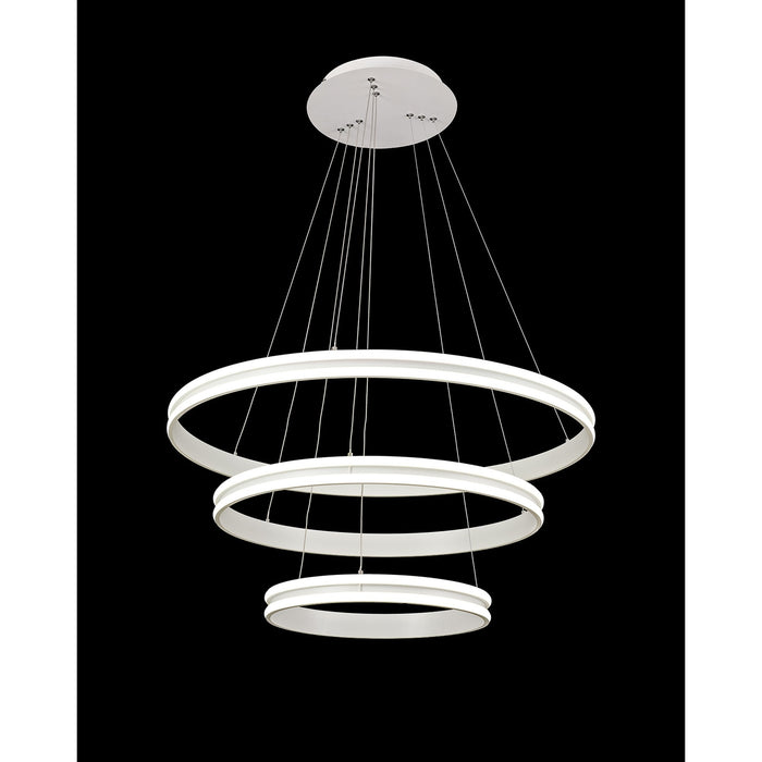 Nelson Lighting NL77709 Orla Pendant 3 Light LED Dimmable Matt White