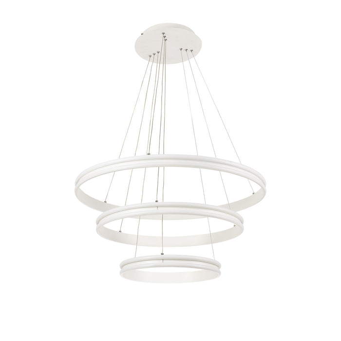 Nelson Lighting NL77709 Orla Pendant 3 Light LED Dimmable Matt White