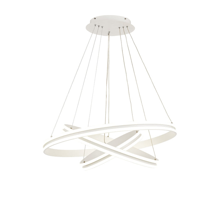 Nelson Lighting NL77709 Orla Pendant 3 Light LED Dimmable Matt White