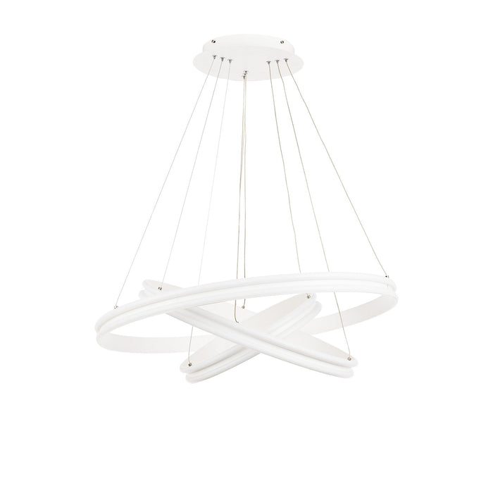 Nelson Lighting NL77709 Orla Pendant 3 Light LED Dimmable Matt White