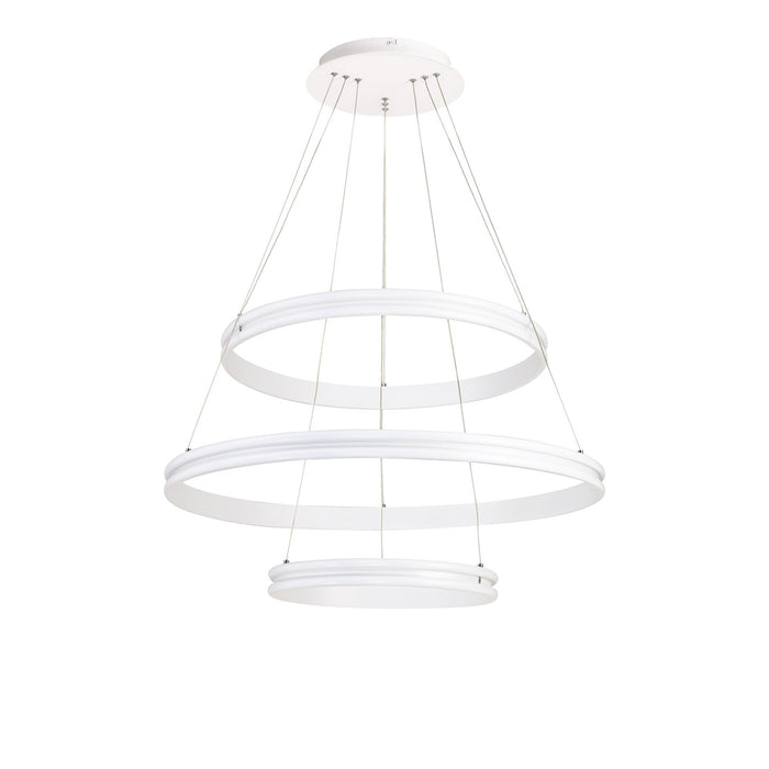 Nelson Lighting NL77709 Orla Pendant 3 Light LED Dimmable Matt White