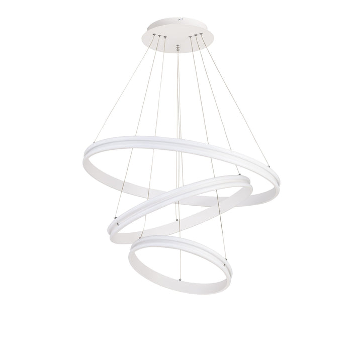 Nelson Lighting NL77709 Orla Pendant 3 Light LED Dimmable Matt White