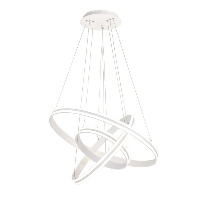 Nelson Lighting NL77709 Orla Pendant 3 Light LED Dimmable Matt White