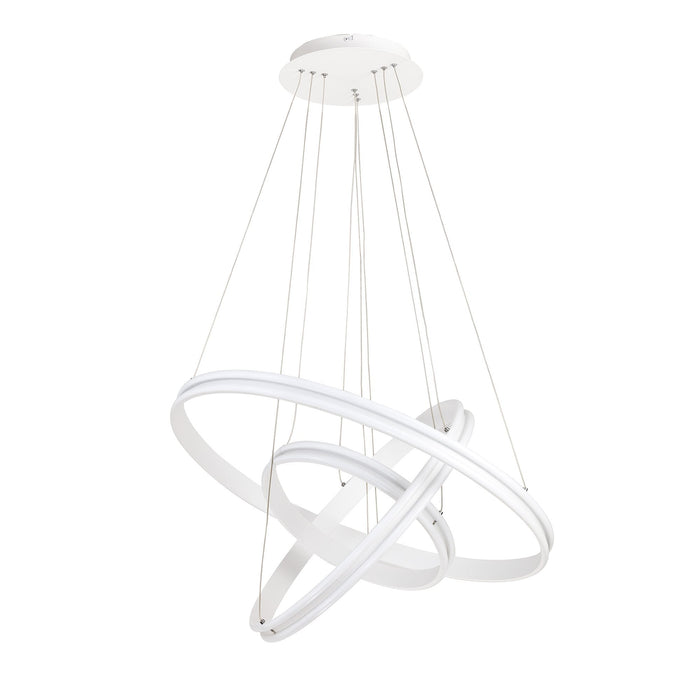 Nelson Lighting NL77709 Orla Pendant 3 Light LED Dimmable Matt White