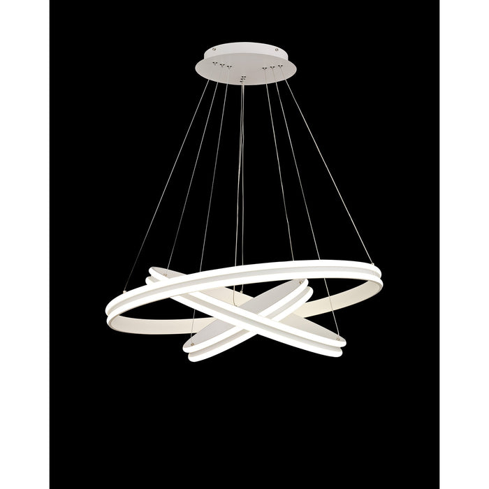 Nelson Lighting NL77709 Orla Pendant 3 Light LED Dimmable Matt White