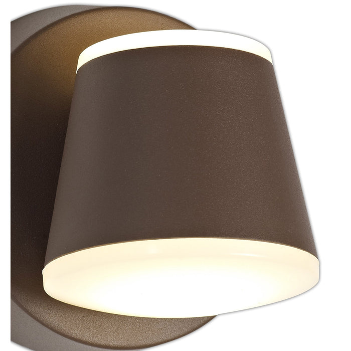 Nelson Lighting NL72279 Pico Outdoor Wall Lamp 2 Light LED Dark Brown