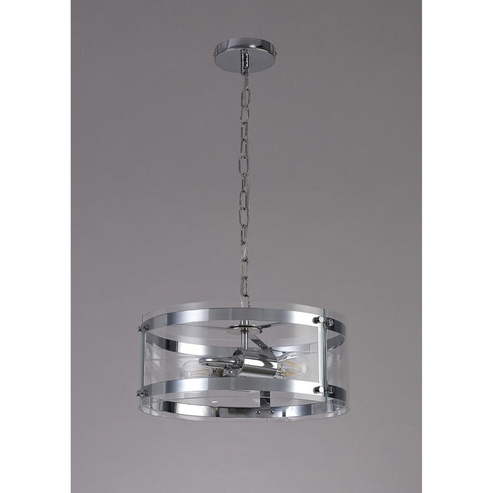 Nelson Lighting NL70999 Prince Pendant 2 Light Polished Chrome