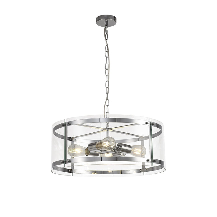 Nelson Lighting NL74149 Prince Pendant 4 Light Polished Chrome