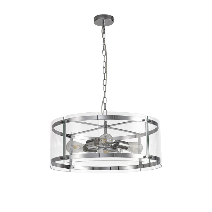 Nelson Lighting NL74149 Prince Pendant 4 Light Polished Chrome