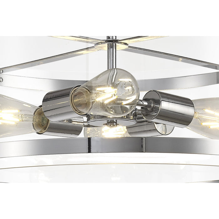 Nelson Lighting NL74149 Prince Pendant 4 Light Polished Chrome