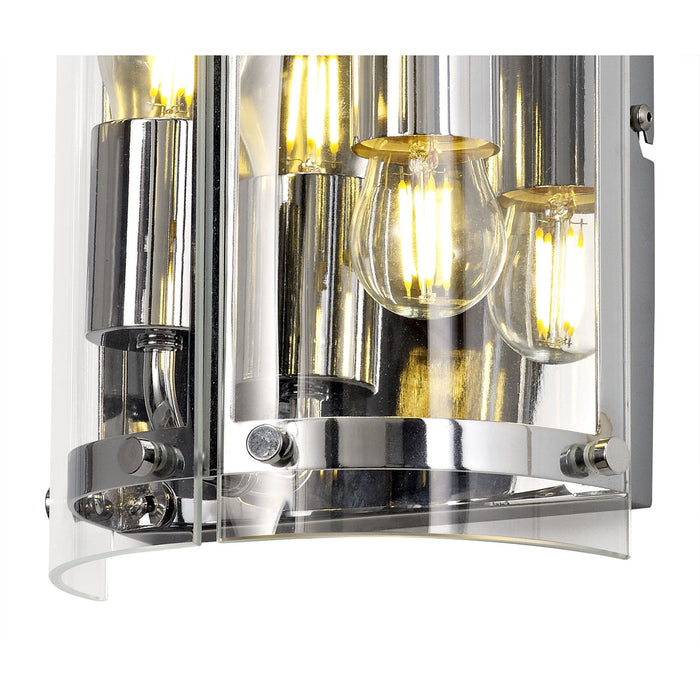 Nelson Lighting NL74159 Prince Wall Light 2 Light Polished Chrome (S)