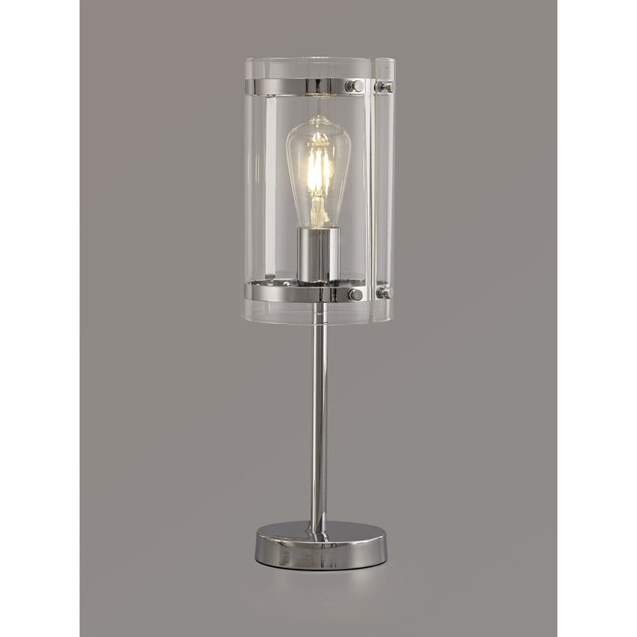 Nelson Lighting NL74169 Prince Table Lamp 1 Light Polished Chrome