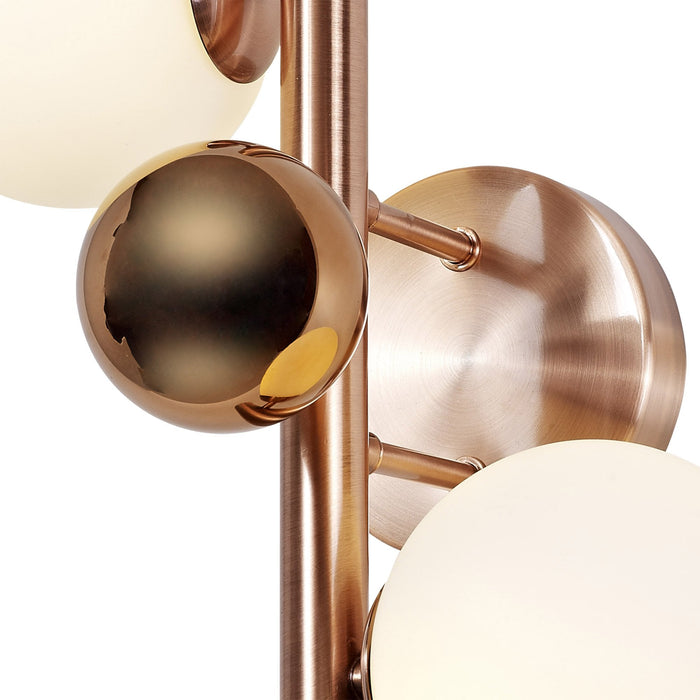 Nelson Lighting NL76649 Ravenna Wall Lamp 2 Light Antique Copper/Opal & Copper Glass