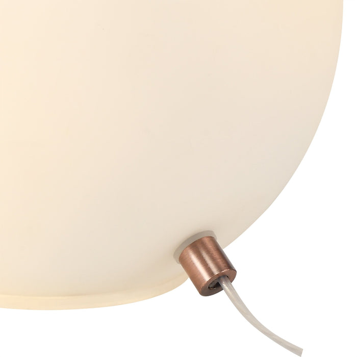 Nelson Lighting NL76689 Ravenna Table Lamp 1 Light Antique Copper/Opal & Copper Glass