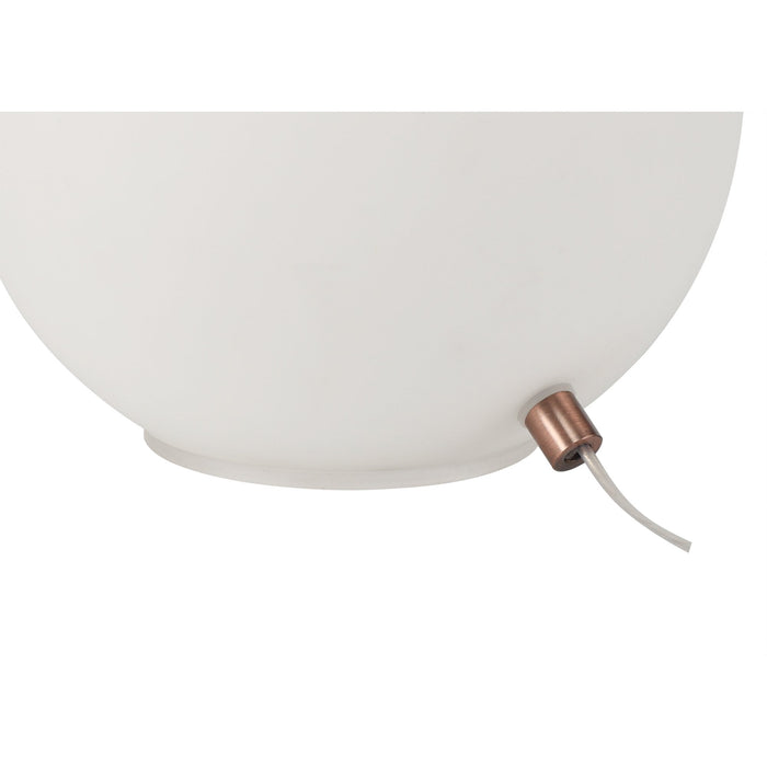 Nelson Lighting NL76689 Ravenna Table Lamp 1 Light Antique Copper/Opal & Copper Glass