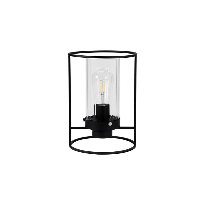 Nelson Lighting NL75889 Riannon Table Lamp 1 Light Black/Clear Glass