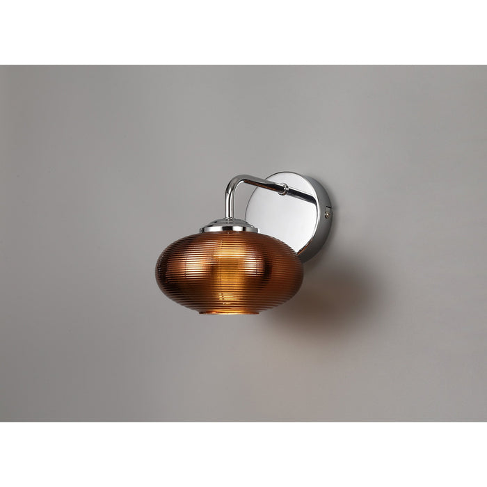 Nelson Lighting NL74399 Rome Wall Light Switched LED Copper/Polished Chrome