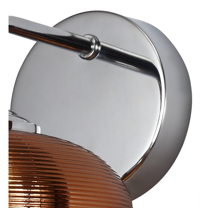 Nelson Lighting NL74399 Rome Wall Light Switched LED Copper/Polished Chrome