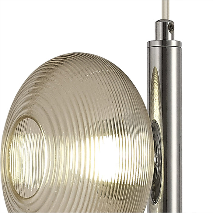 Nelson Lighting NL74419 Rome Multiple Pendant LED Smoked Copper & Champagne/Polished Chrome