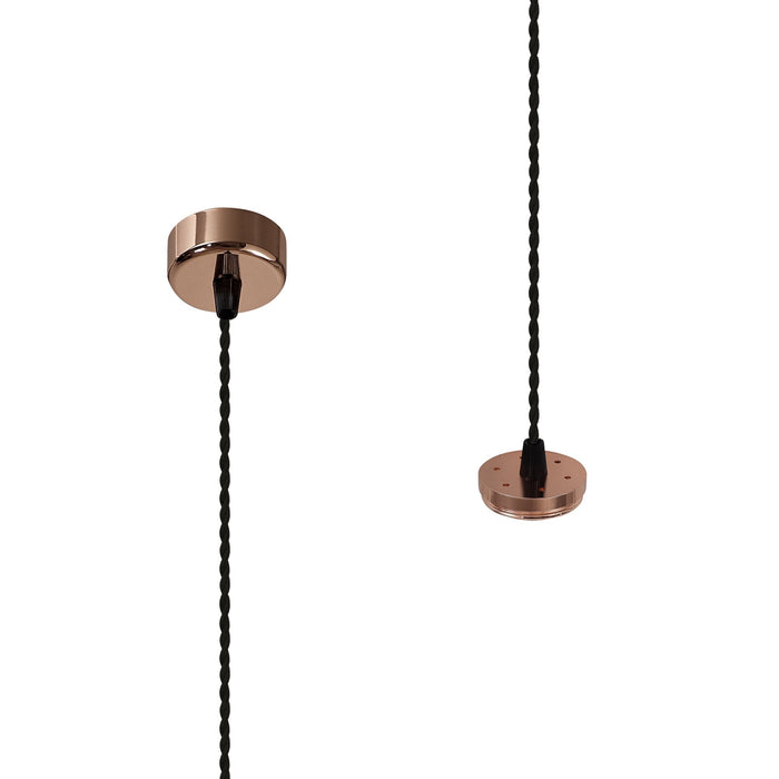 Nelson Lighting NL80379 Silence Pendant Light Kit 2M 1 Light Rose Gold