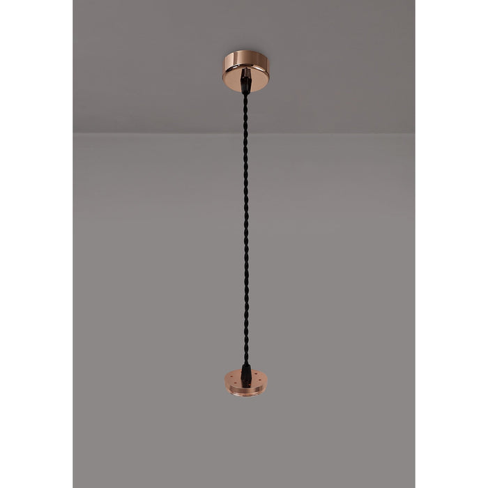 Nelson Lighting NL80379 Silence Pendant Light Kit 2M 1 Light Rose Gold