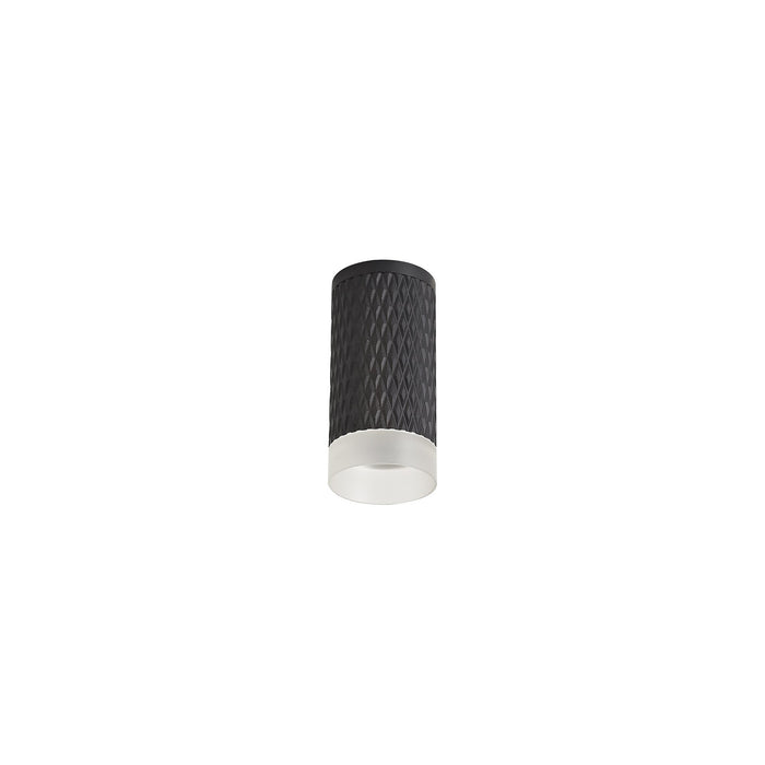 Nelson Lighting NLK01659 Silence 1 Light 11cm Surface Mounted Ceiling Sand Black/Acrylic Ring