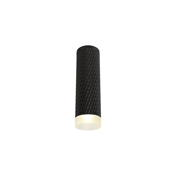 Nelson Lighting NLK01699 Silence 1 Light 20cm Surface Mounted Ceiling Sand Black/Acrylic Ring