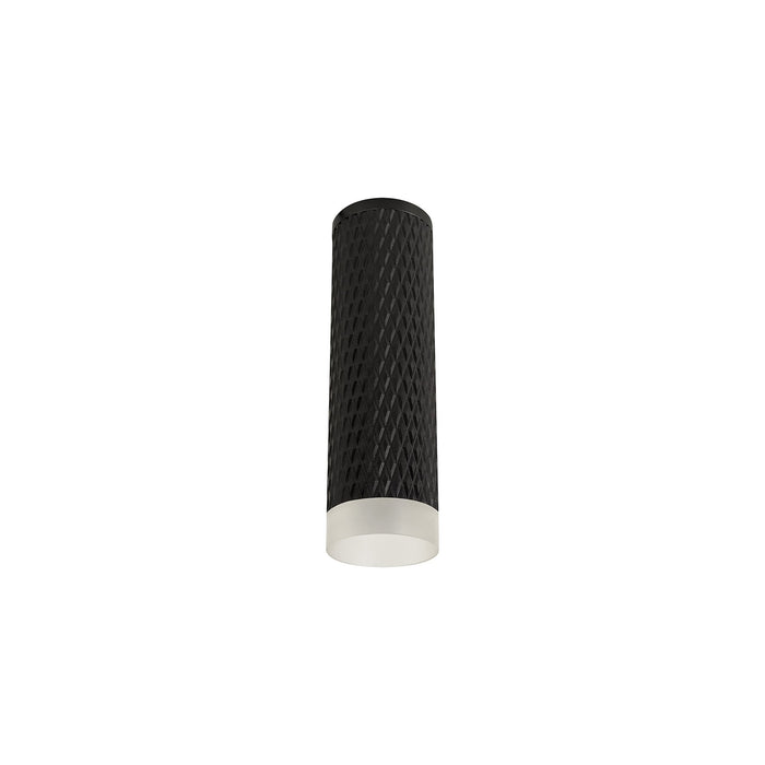 Nelson Lighting NLK01699 Silence 1 Light 20cm Surface Mounted Ceiling Sand Black/Acrylic Ring