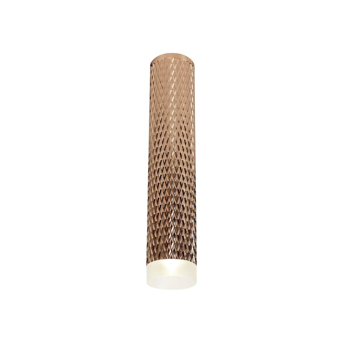 Nelson Lighting NLK01769 Silence 1 Light 30cm Surface Mounted Ceiling Rose Gold/Acrylic Ring