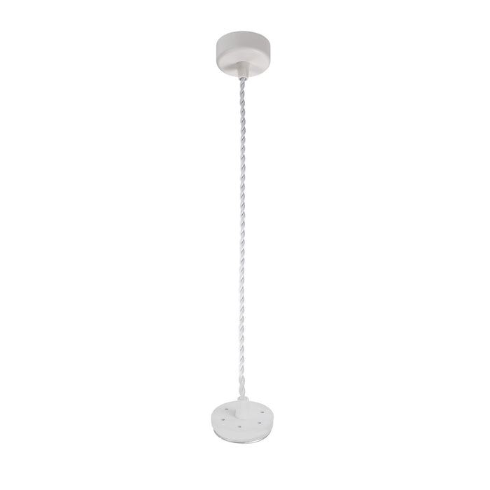 Nelson Lighting NLK01929 Silence 1 Light 20cm Pendant Light Sand White/Acrylic Ring