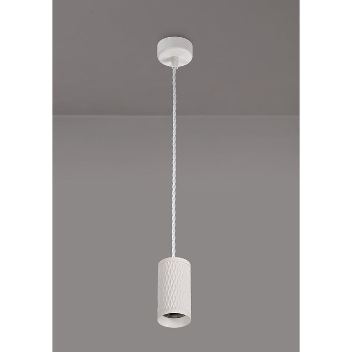 Nelson Lighting NLK01949 Silence 1 Light 11cm Pendant Light Sand White