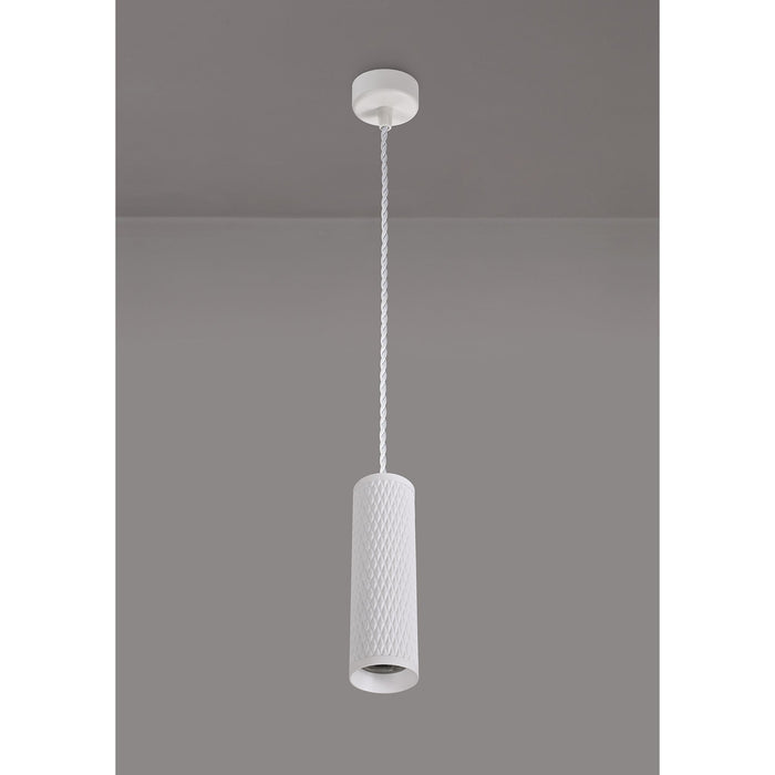 Nelson Lighting NLK01959 Silence 1 Light 20cm Pendant Light Sand White