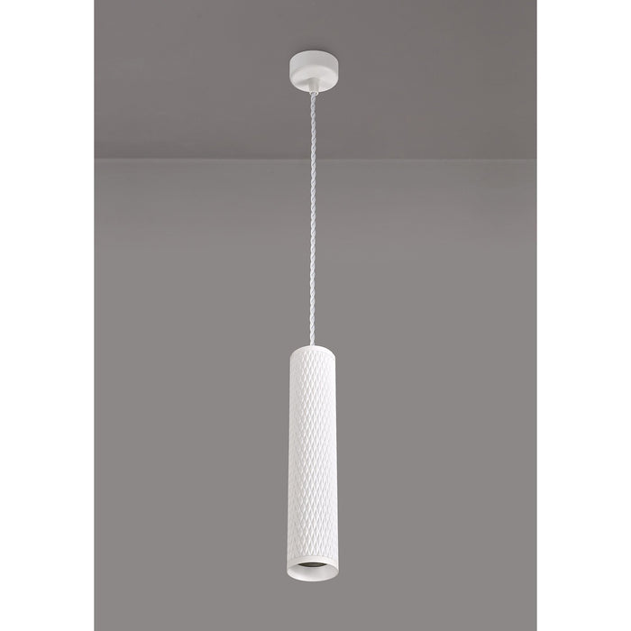 Nelson Lighting NLK01969 Silence 1 Light 30cm Pendant Light Sand White