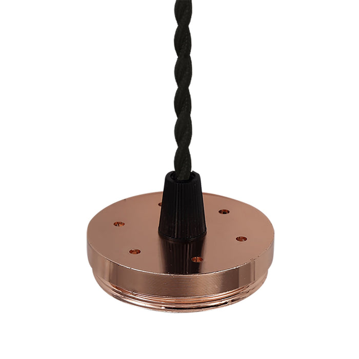 Nelson Lighting NLK02039 Silence 1 Light 11cm Pendant Light Rose Gold/Acrylic Ring